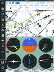 fltplan go instrument approach procedures on map